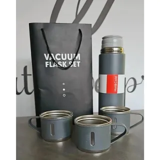 Set Borraccia Termos 3 Tazzine Caldo Freddo INOX