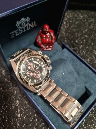 Festina Cronógrafo Negro y Plateado