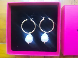 Pendientes nuevos Aro Oro Perla Yokoamii