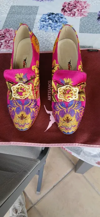 Zapatos de fallera multicolor