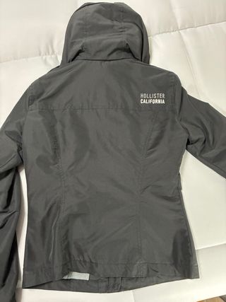 Abrigo Hollister Negro Mujer