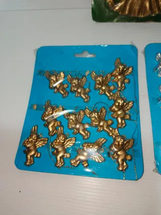 Decorazioni Angeli Natale Vintage Oro Argento