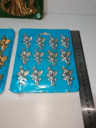 Decorazioni Angeli Natale Vintage Oro Argento