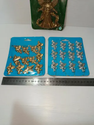 Decorazioni Angeli Natale Vintage Oro Argento