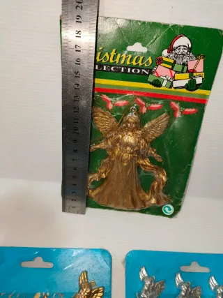 Decorazioni Angeli Natale Vintage Oro Argento