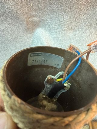 Lámpara Vintage Bola Blanca Metal