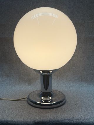 Lámpara Vintage Bola Blanca Metal