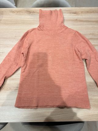 Jersey cuello alto rosa