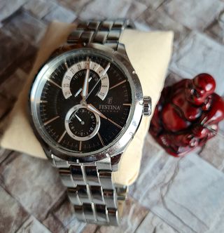 Reloj Festina Caballero Negro y Plateado
