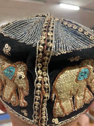 Gorra Birmana Bordada Oriental Nueva