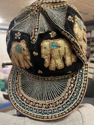 Gorra Birmana Bordada Oriental Nueva