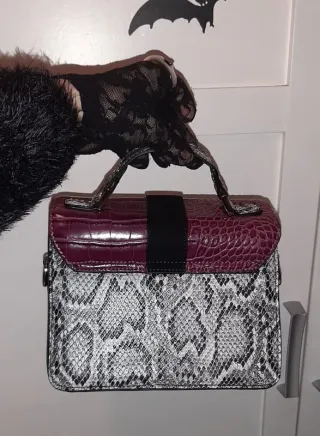 Bolso TopShop Morado Piel Serpiente