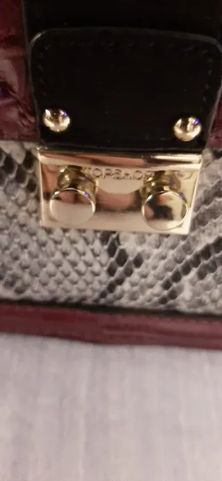 Bolso TopShop Morado Piel Serpiente