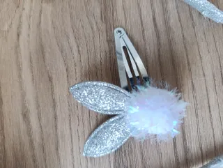 Diadema y pinza Sfera Kids plateada