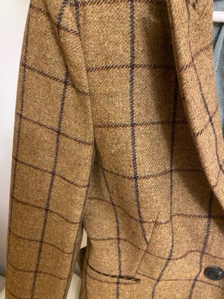 Americana Zara Camel Paño Cuadros