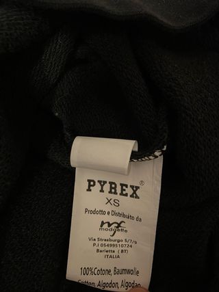Felpa Pyrex nera con stampa 92