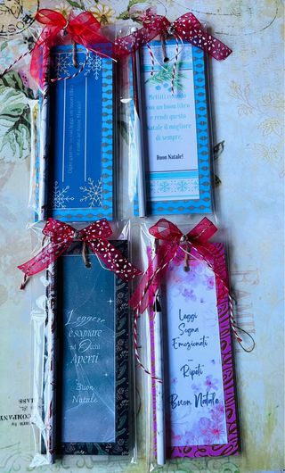 Segnalibro natalizio con matita