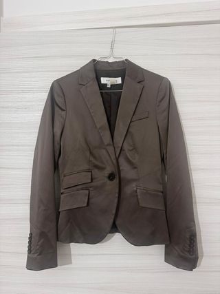 Giacca Zara marrone effetto raso tg S