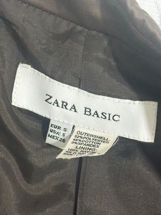 Giacca Zara marrone effetto raso tg S