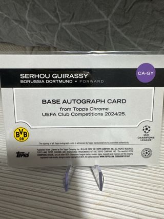 Serhou Guirassy Topps Chrome Autograph