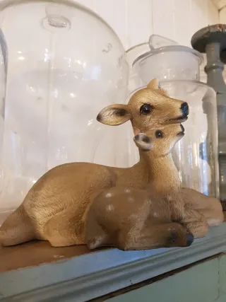 Statua cerbiatti in resina