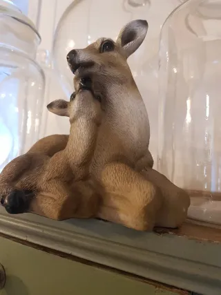 Statua cerbiatti in resina