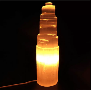 Lampada in Selenite con Luce Calda