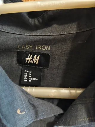Camisa H&M gris hombre