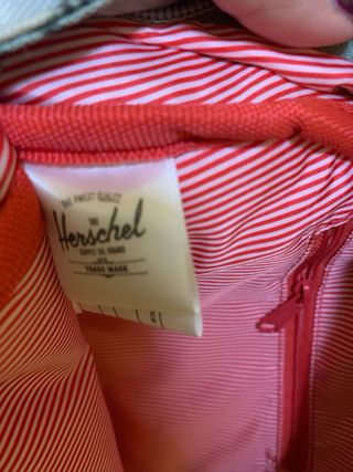 Mochila Herschel hojas verde y blanco