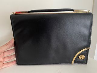 Bolso Negro Piel Vaca Argentina