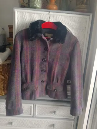 Cazadora de paño mujer cuadros