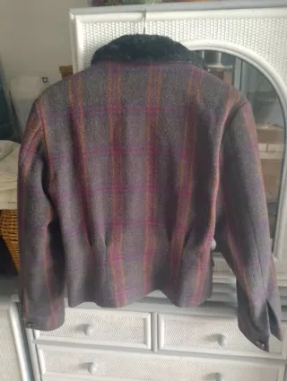 Cazadora de paño mujer cuadros