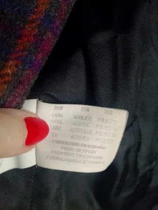 Cazadora de paño mujer cuadros