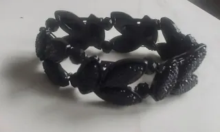 Conjunto collar y pulsera hojas cristal Anillo