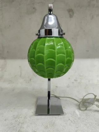 Candeeiro de Vidro Opalino Vintage Verde