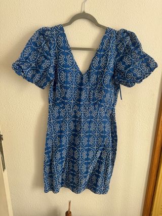 Vestido Mango Azul Talla S