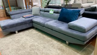 Sofá Rinconera Negro/Gris