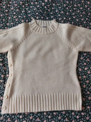 Jersey Etam blanco botones laterales