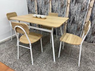 Mesa de cocina madera y metal