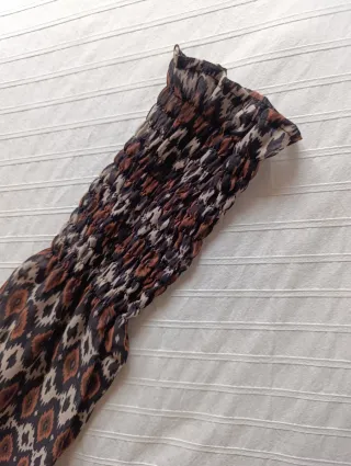 Blusa manga larga estampada mujer