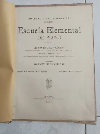 Escuela Elemental de Piano - Vol. 1