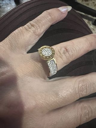 Anillo Acero Inoxidable Dorado y Plateado