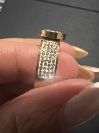 Anillo Acero Inoxidable Dorado y Plateado