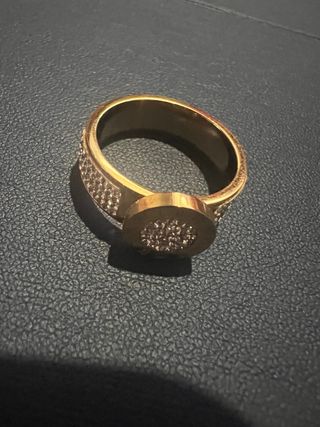 Anillo Acero Inoxidable Dorado y Plateado