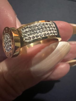 Anillo Acero Inoxidable Dorado y Plateado