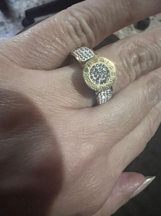 Anillo Acero Inoxidable Dorado y Plateado