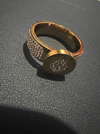 Anillo Acero Inoxidable Dorado y Plateado