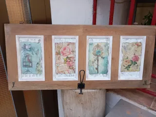 Contraventana decorativa 80x36 con perchas