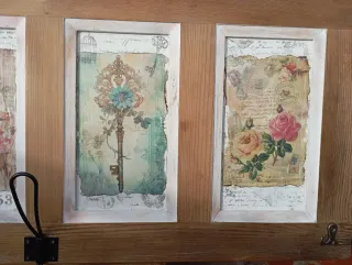 Contraventana decorativa 80x36 con perchas