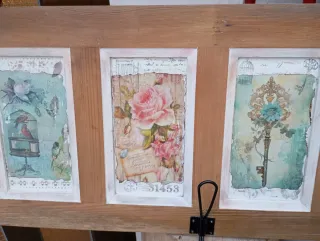 Contraventana decorativa 80x36 con perchas